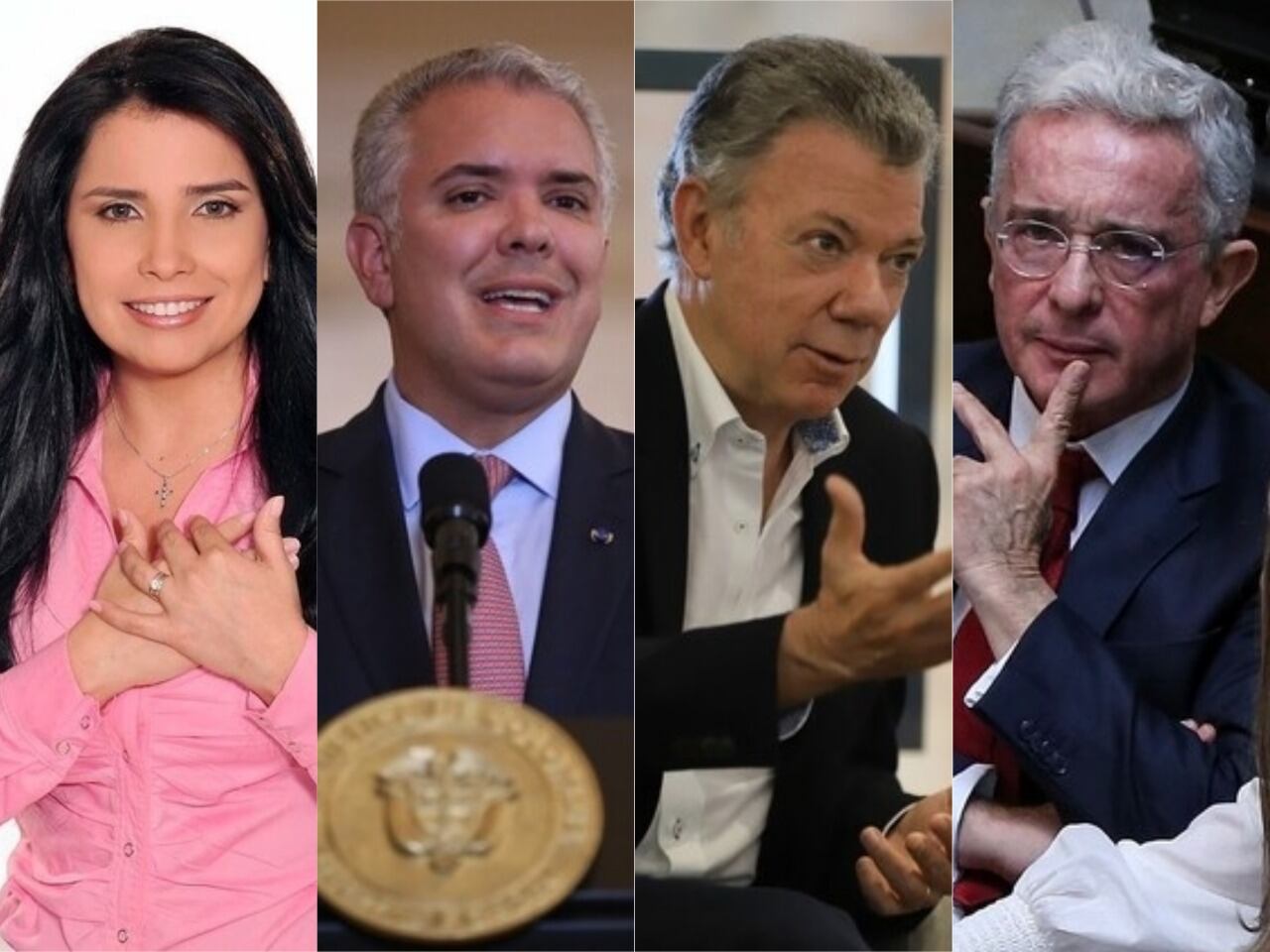 Caso Merlano salpica a 19 personas, entre ellas, el presidente Duque y los expresidentes Santos y Uribe. Crédito Fotos: Colprensa - Juan Manuel Cantillo / Camila Díaz / Álvaro Tavera / Camila Díaz