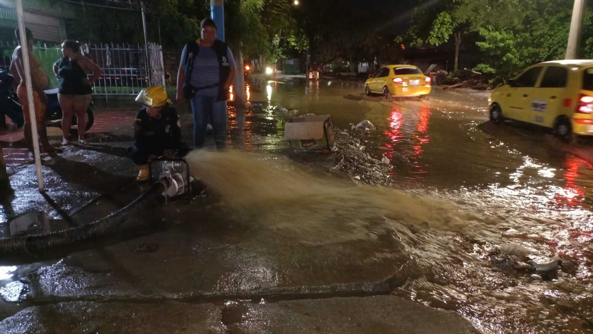 Barrios afectados por las lluvias durante el fin de semana/ Alcaldía de Santa Marta 