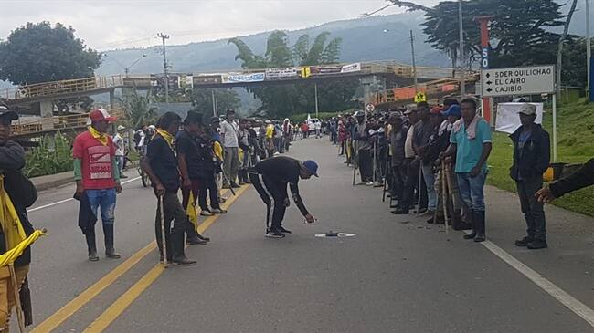 Reportan 16 heridos en los disturbios de la vía Panamericana en Cauca. Foto: Cortesía Sucesos Cauca