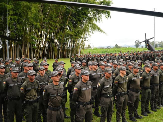 Con los nuevos uniformados se espera que disminuyan delictos de alto impacto en la región. Crédito: Gobernación del Cauca.