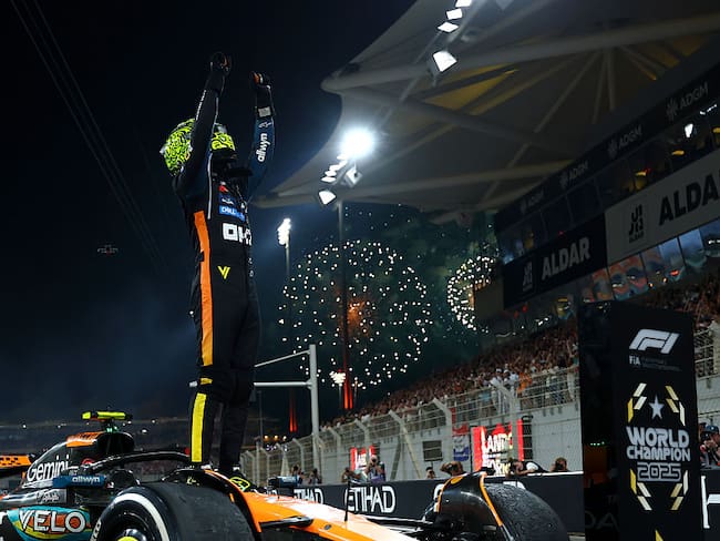 Lando Norris se coronó campeón mundial de la Fórmula 1 y destronó a Max Verstappen. Foto: Getty Images.