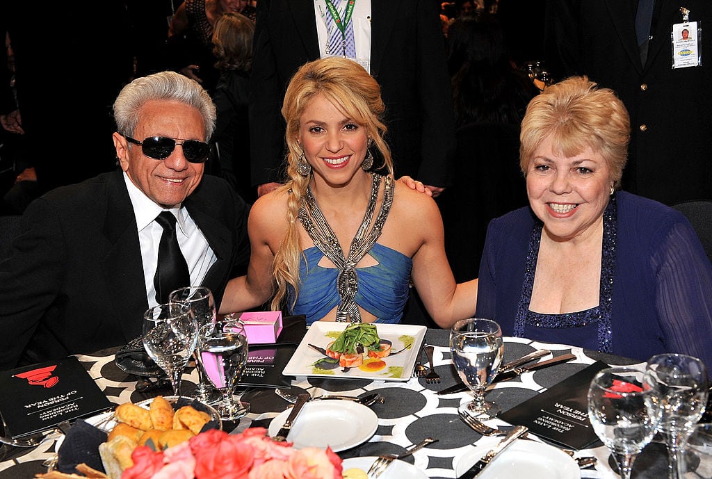 William Mebarak Chadid, Shakira y Nidia Ripoll. Foto: Getty Images.