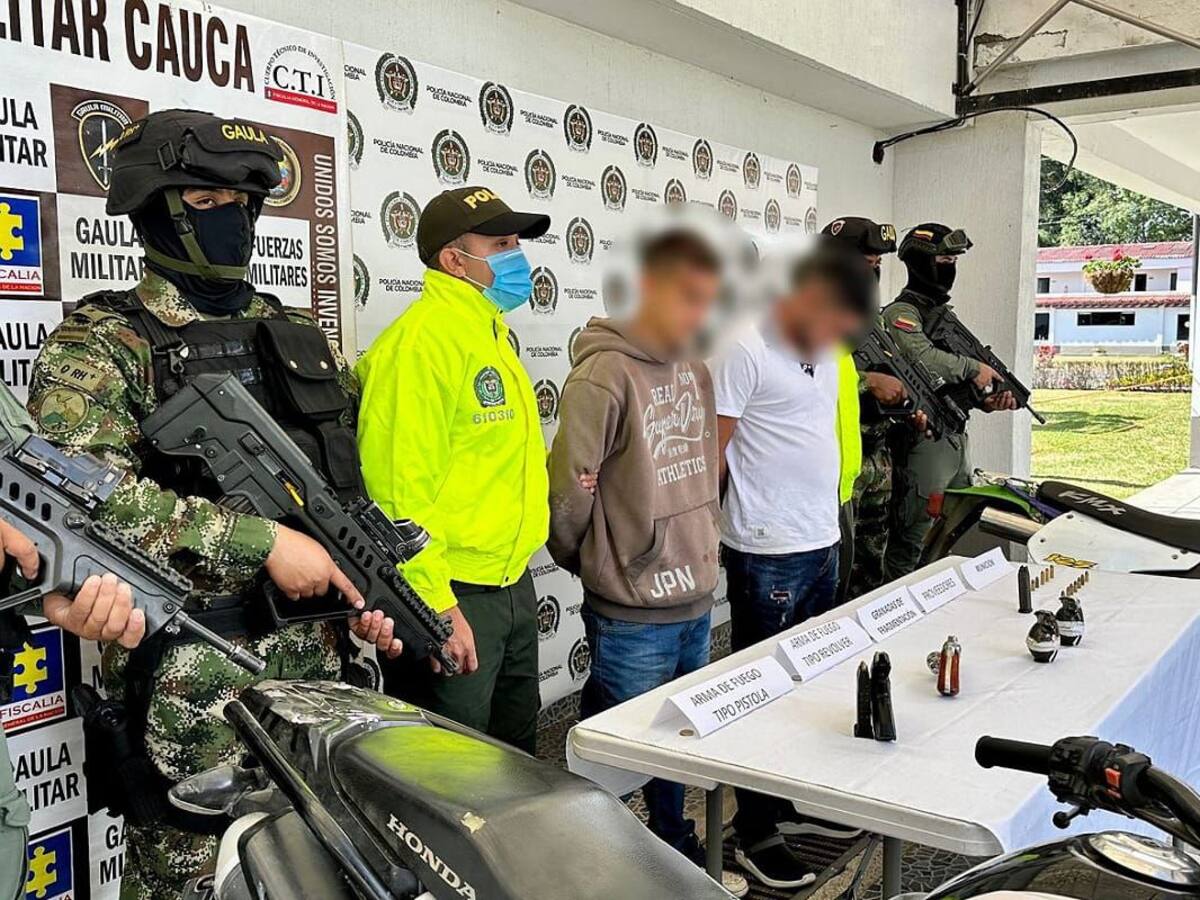 Capturaron en Popayán a los presuntos responsables de atacar estaciones de Policía