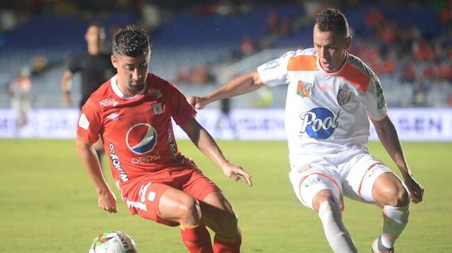 América de Cali se impuso ante Envigado 1-0, con gol de Cristian Álvarez.. Foto: Colprensa