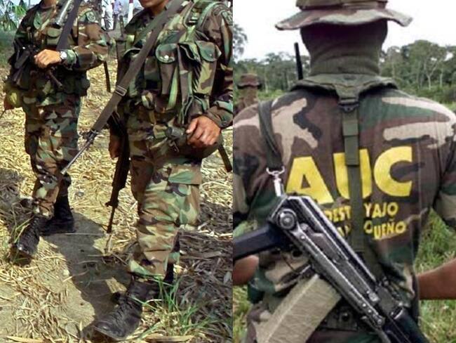 Soldados y AUC | Fotos: Colprensa