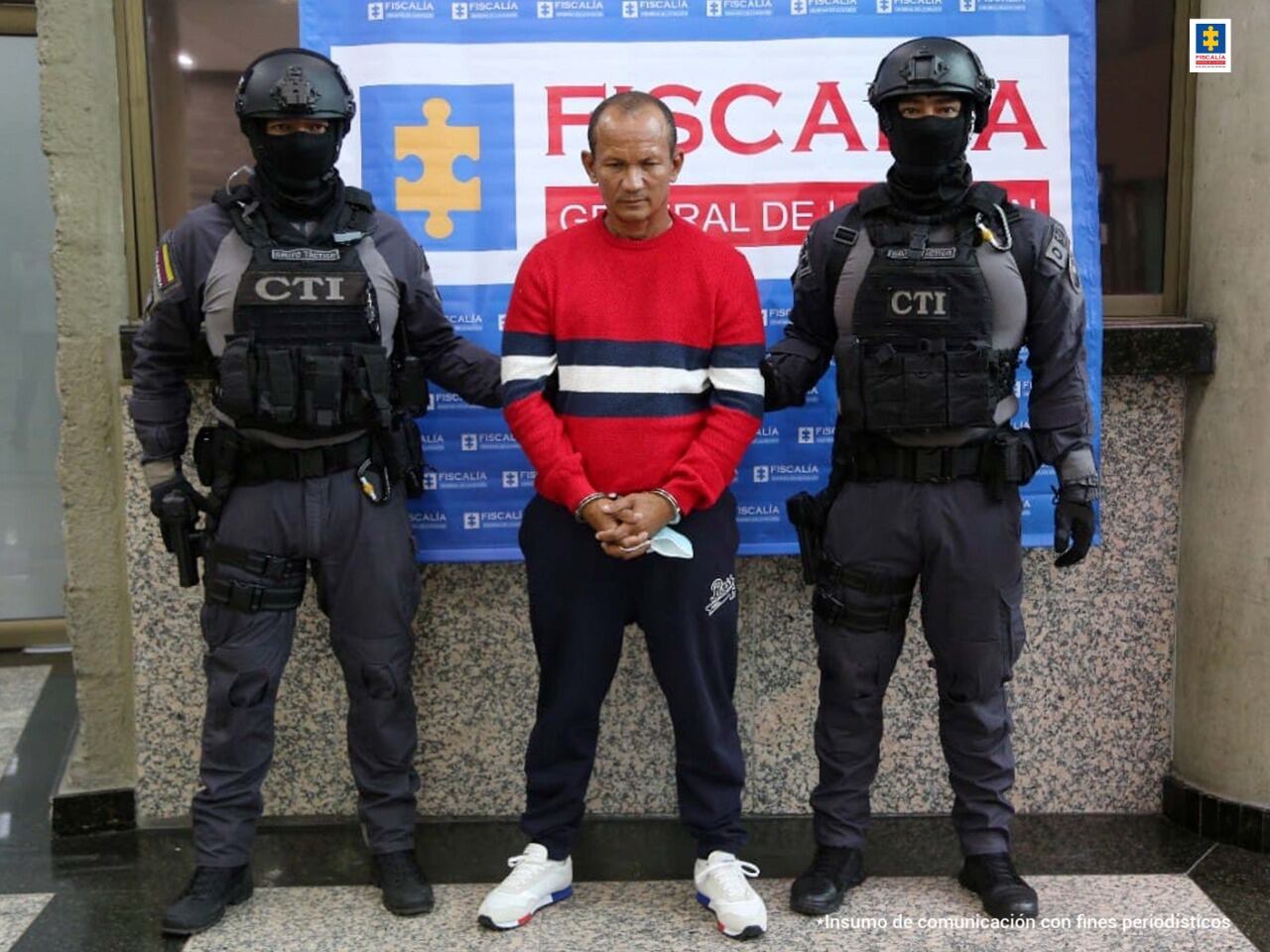 Óscar Moreno Ricardo, el ‘rey de los semisumergibles’ fue capturado. Foto: Cortesía Fiscalía.