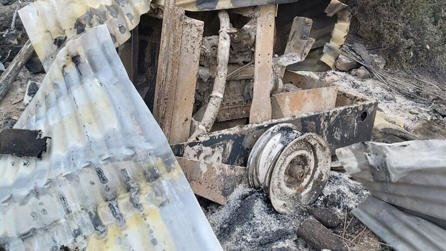 En la noche del siete de junio le quemaron una maquina que tiene un valor de entre $30 millones y $50 millones.. Foto: Suministrada