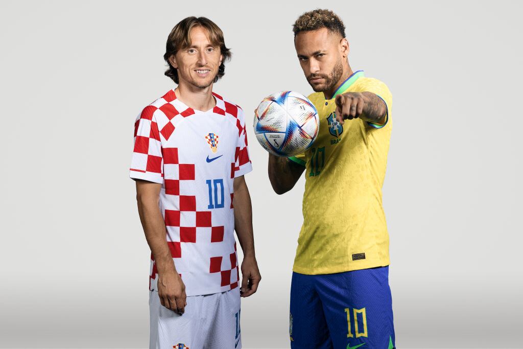 Luka Modrić of Croatia, Neymar Jr of Brazil Croatia v Brazil: Quarter Final - FIFA World Cup Qatar 2022 (Photo by FIFA/FIFA via Getty Images)