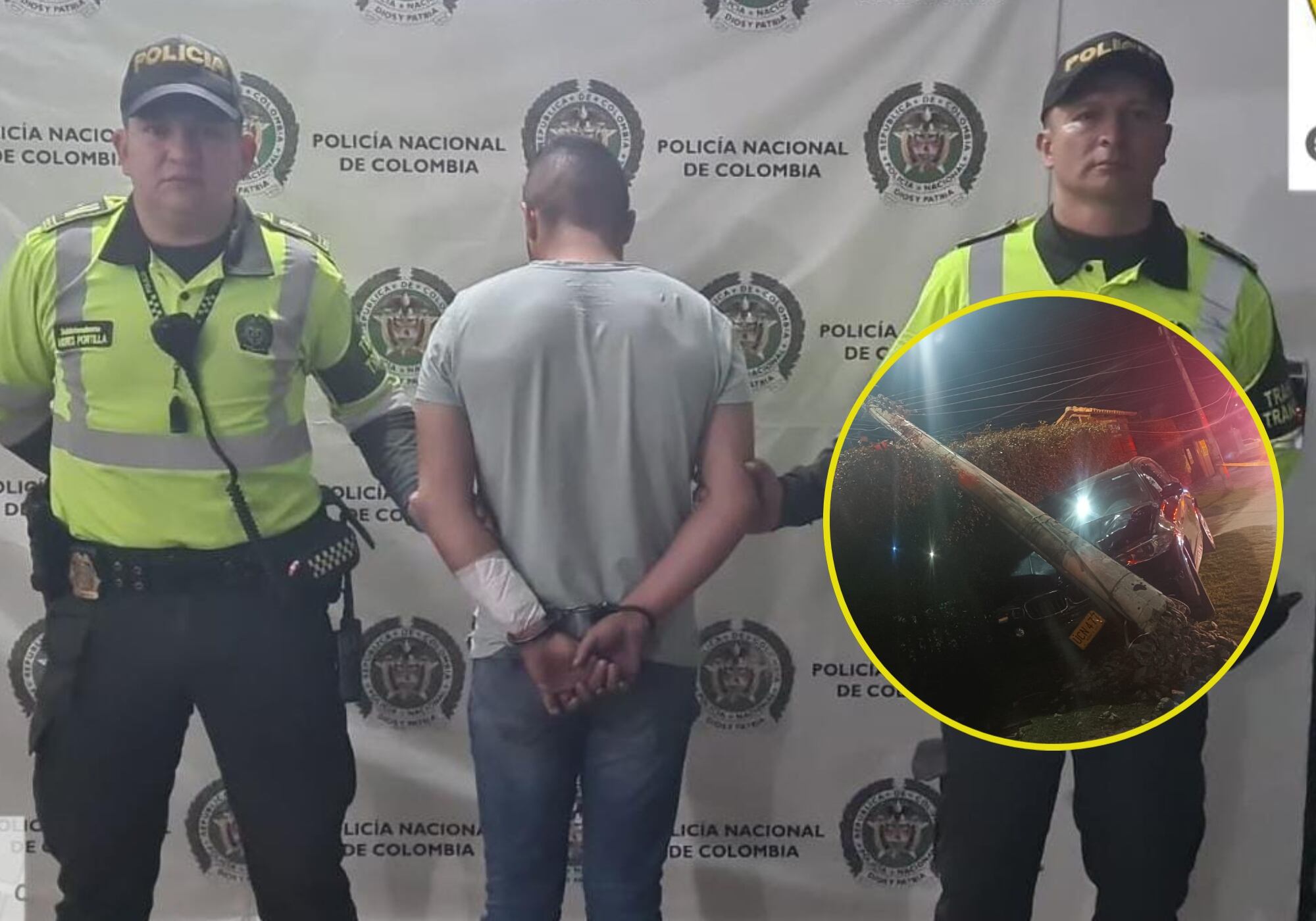 Accidente en la vía Bogotá-Cajicá. Foto: Cortesía.