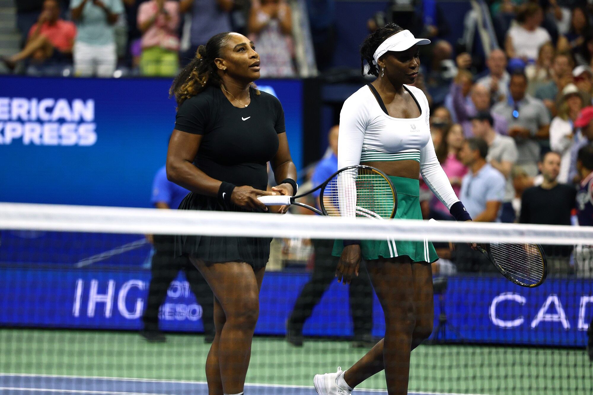 Serena y Venus Williams. (Photo by Elsa/Getty Images)