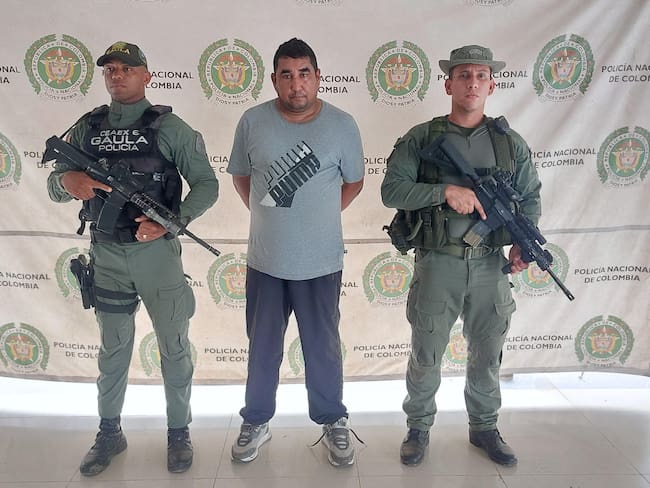 Capturan a hombre señalado de ser el segundo cabecilla del frente Uldar Cardona Rueda. Foto: Policía.