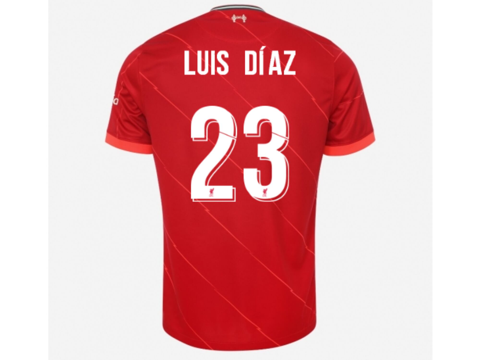 Camiseta de Luis Díaz en el Liverpool