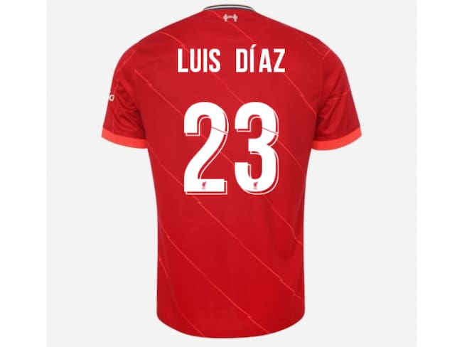 Camiseta de Luis Díaz en el Liverpool