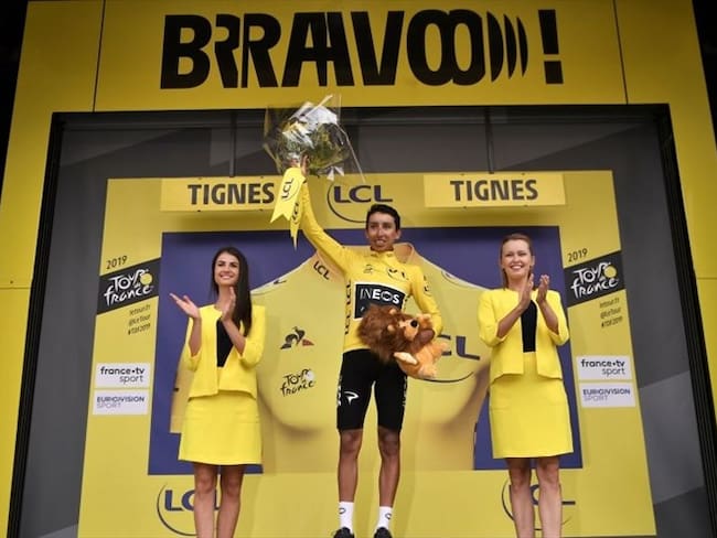 El ciclista colombiano Egan Bernal gana la etapa 19 y es el nuevo líder del Tour de Francia. Foto: Getty Images