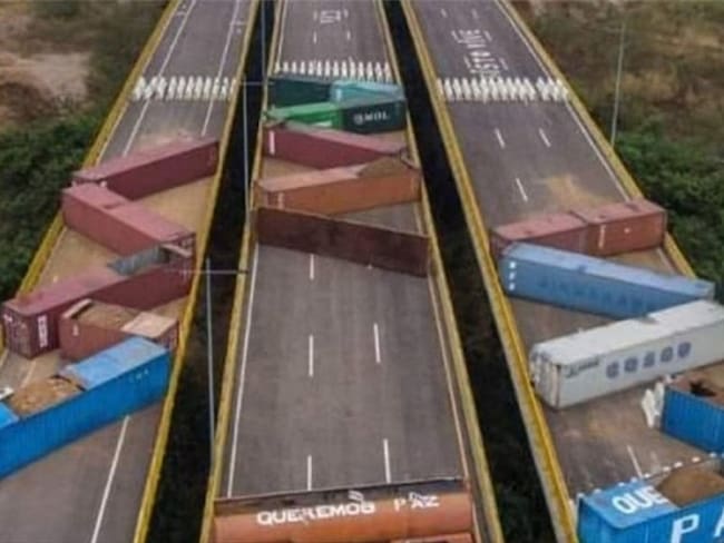 Piden a Maduro retirar los contenedores de los puentes internacionales en la frontera. Foto: Colprensa