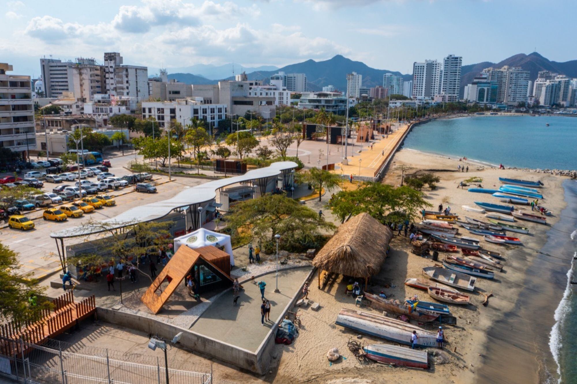 Camellón de la Bahía/ Alcaldía de Santa Marta