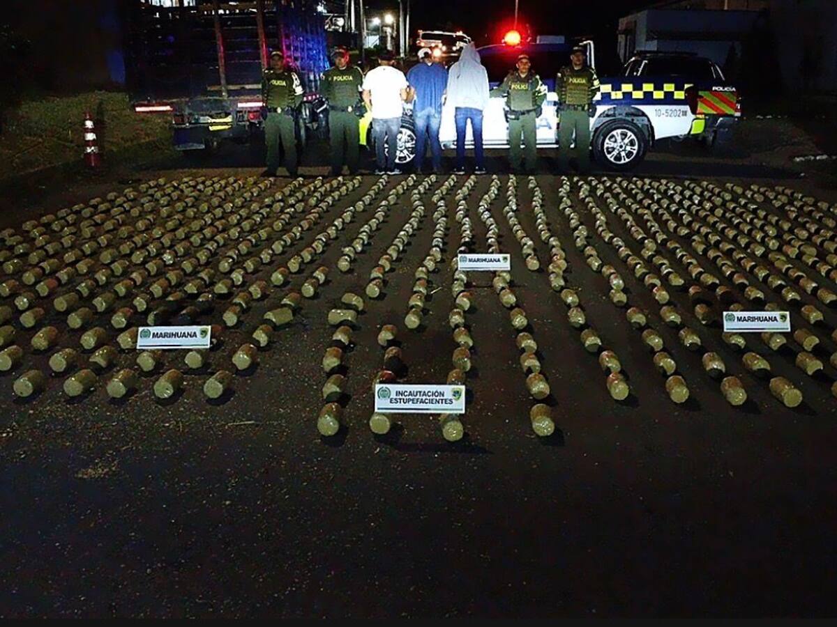 Fueron hallados 350 kilos de marihuana en la vía Girardot – Bogotá