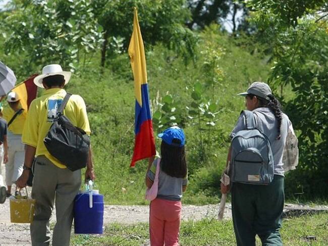 Desplazamiento en Colombia. Foto: Colprensa