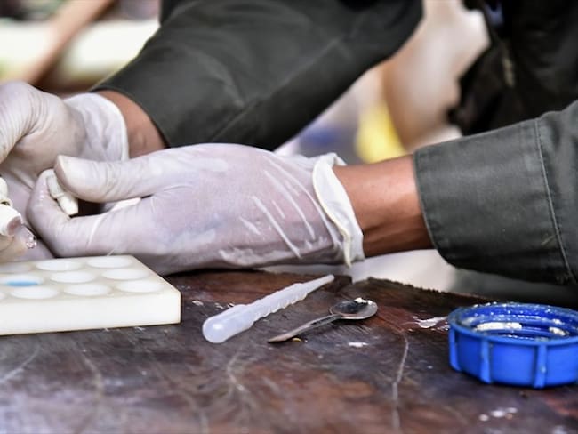 La Policía Nacional, a través de la Dirección de Antinarcóticos, lanzó una operación en contra de la producción de cocaína en la vereda Bosatama, en el municipio de Soacha. Foto: Getty Images