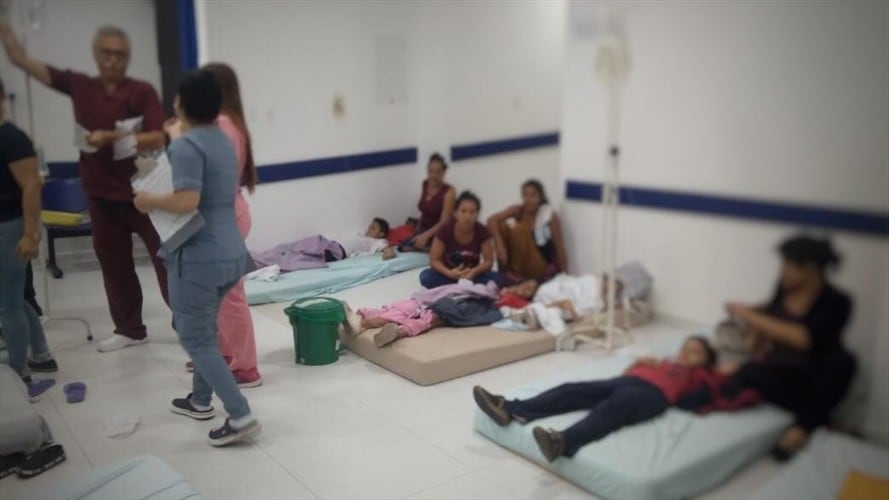 Masiva intoxicación en menores por ingerir alimentos del PAE en San Vicente de Chucurí . Foto: Cortesía