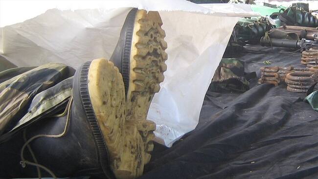 Las confrontaciones se presentaron en la vereda Santa Bárbara, a una hora del casco urbano. Foto: Colprensa