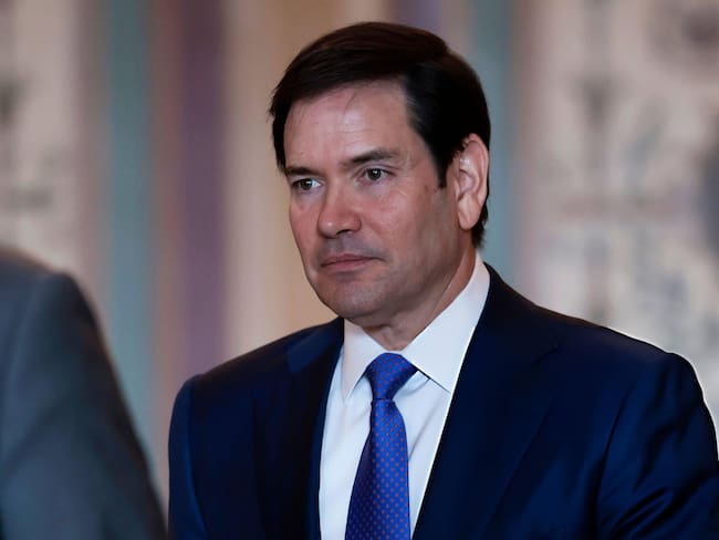 El secretario de Estado, Marco Rubio, en el Capitolio de Estados Unidos, el 7 de enero de 2026. FOTO: Heather Diehl/Getty Images