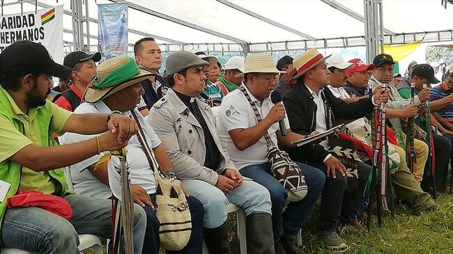 Indígenas del Cauca no aceptaron reunión cerrada con Duque. Foto: Colprensa