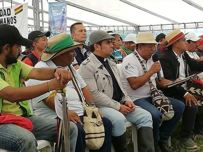 Indígenas del Cauca no aceptaron reunión cerrada con Duque. Foto: Colprensa