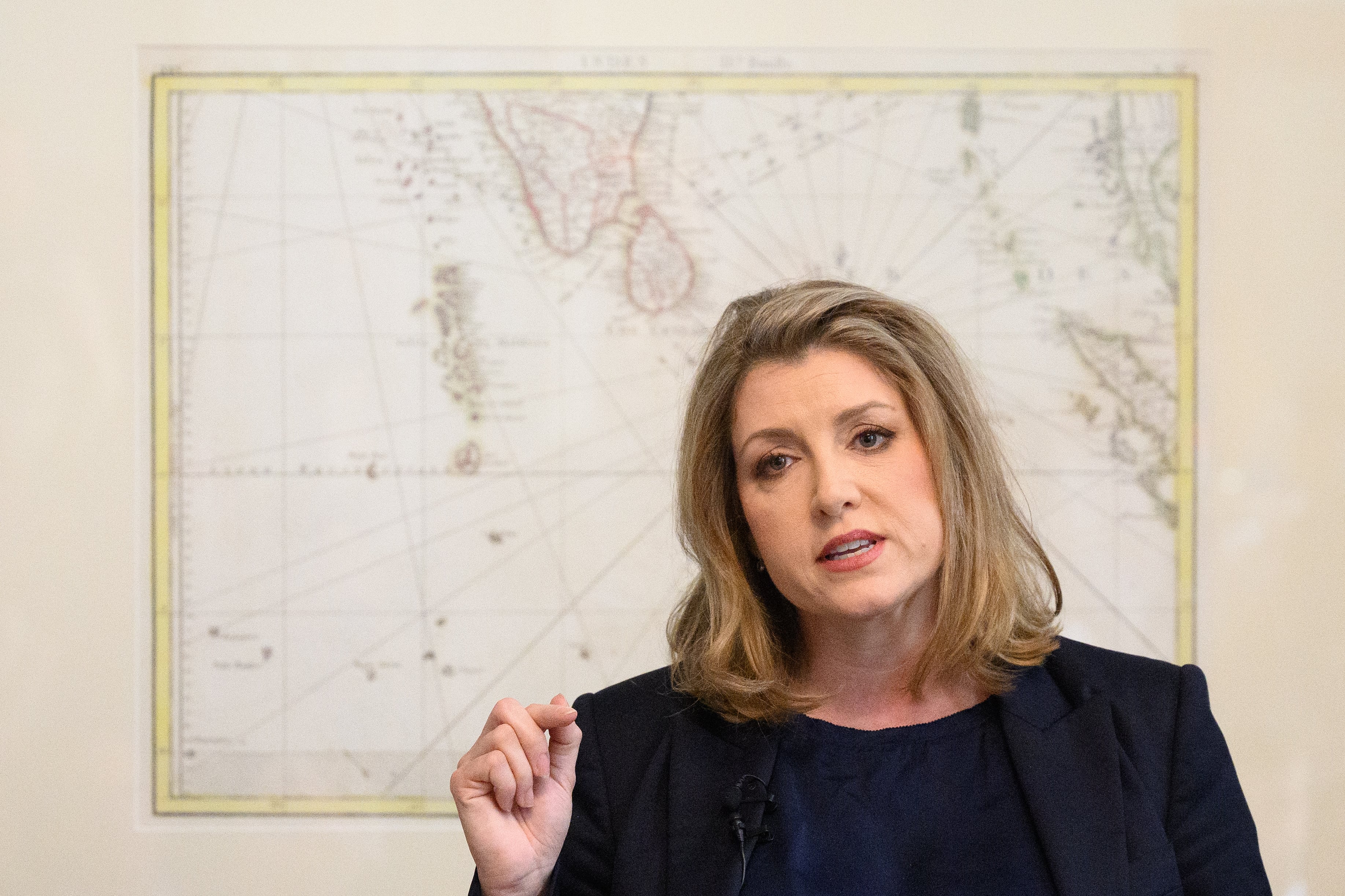 Penny Mordaunt, una de las candidatas conservadoras para suceder al primer ministro Boris Johnson. (Photo by Leon Neal/Getty Images)