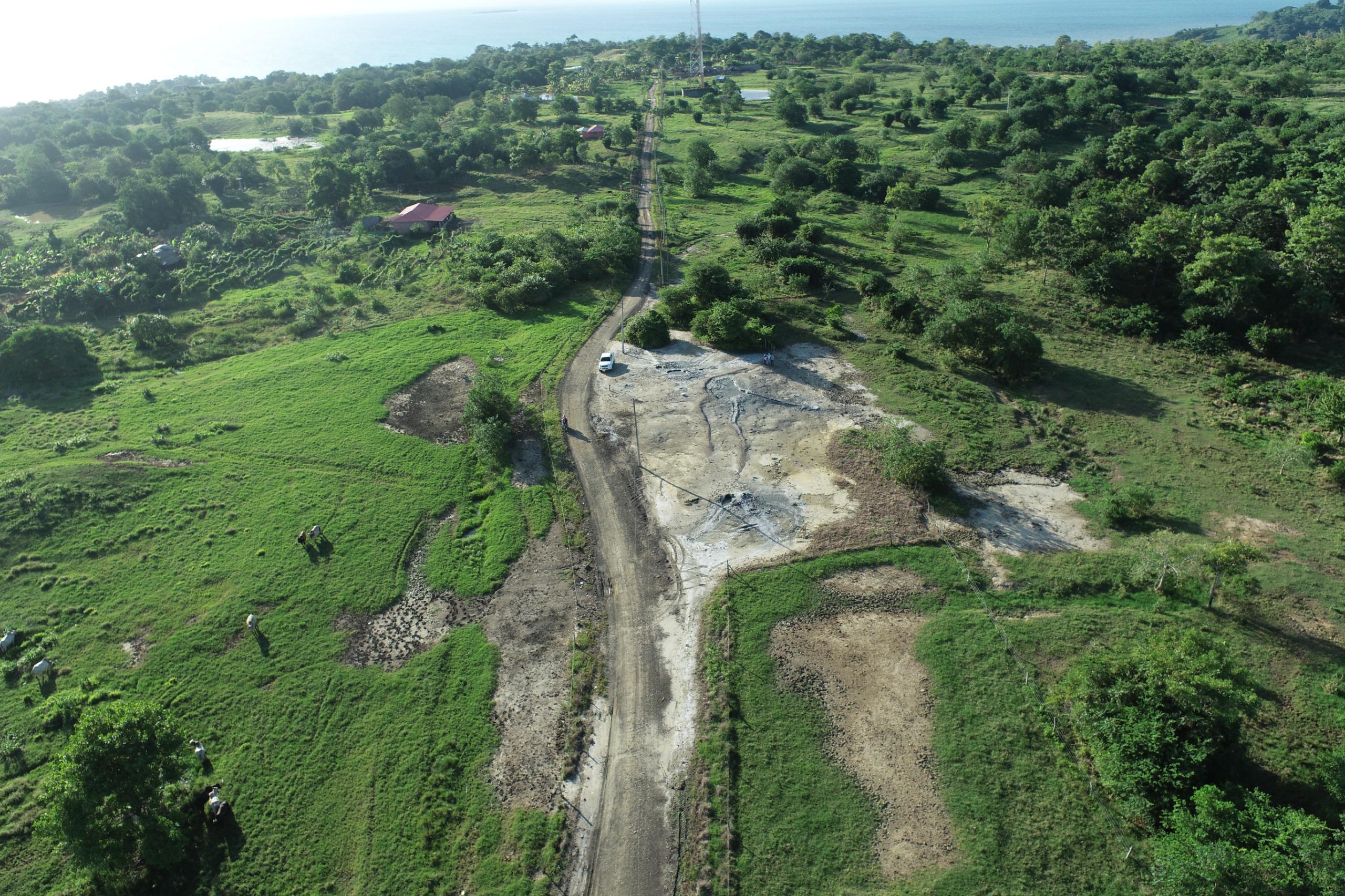 Intensifican vigilancia en volcán de lodo del municipio de Puerto Escondido, Córdoba. Foto: CAR - CVS.