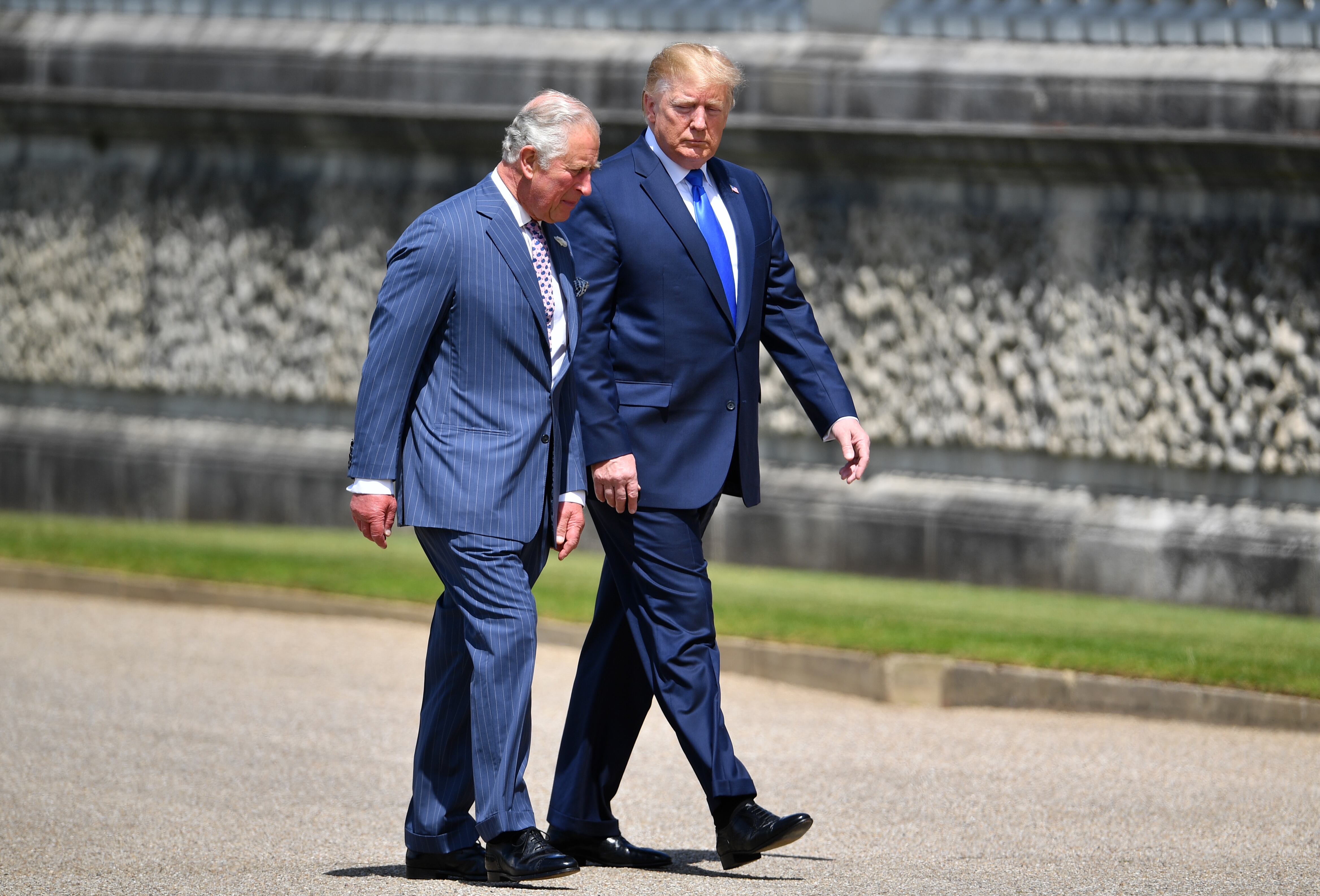Presidente Donald Trump y el rey Carlos III en una visita de Estado en 2019. FOTO: Jeff J Mitchell/Getty Images