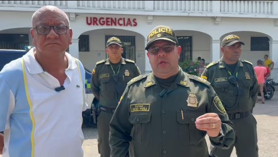 Coronel Gelver Yecid Peña Araque, comandante Policía Metropolitana de Cartagena  de Indias; coronel Fernando Villamizar, director del establecimiento penitenciario y carcelario de Ternera.