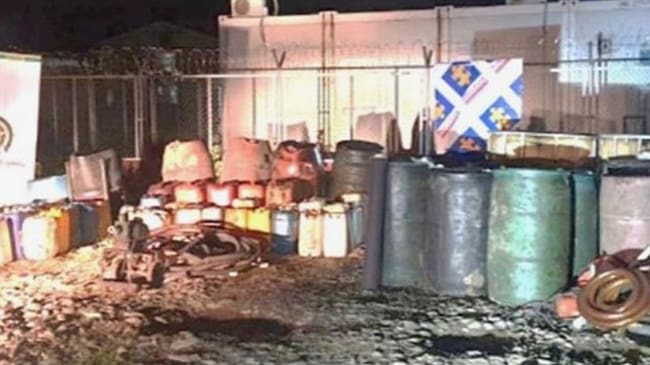 Los hidrocarburos encontrados en las cinco diligencias judiciales tienen un valor comercial cercano a los 100 millones de pesos. . Foto: Captura de pantalla