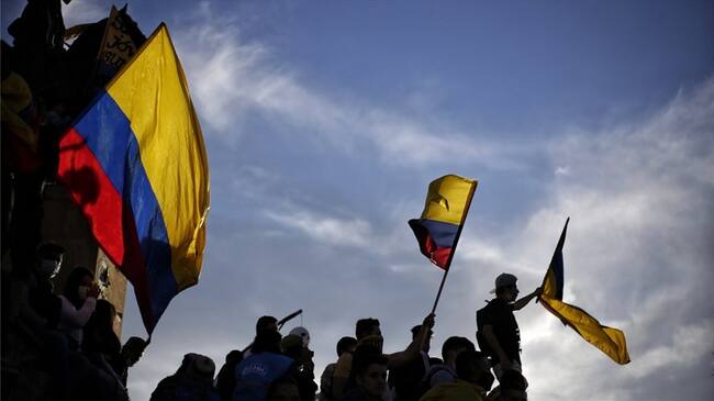 Manifestaciones durante el paro nacional en Colombia. Foto: Colprensa - Álvaro Tavera