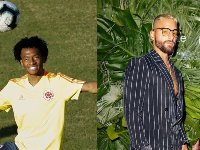 Juan Guillermo Cuadrado y Maluma se encuentran en Medellín y juegan 'picadito'. Foto: Getty Images/Colprensa
