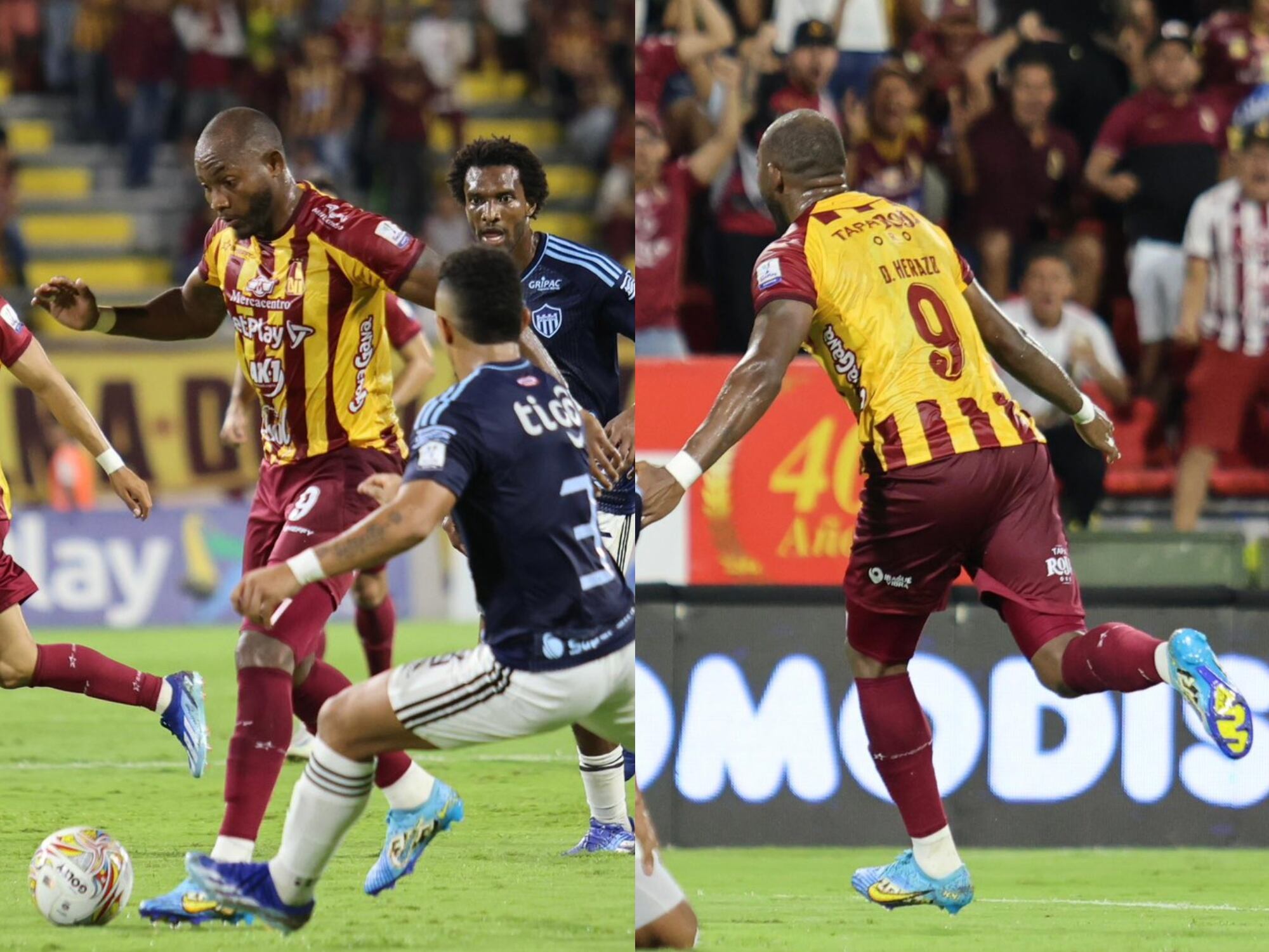 Goleó y gustó: Tolima hizo respetar su localía y venció 3-0 al Junior. Diego Herazo celebra el primer gol del partido. Fotos: Twitter oficial Tolima.