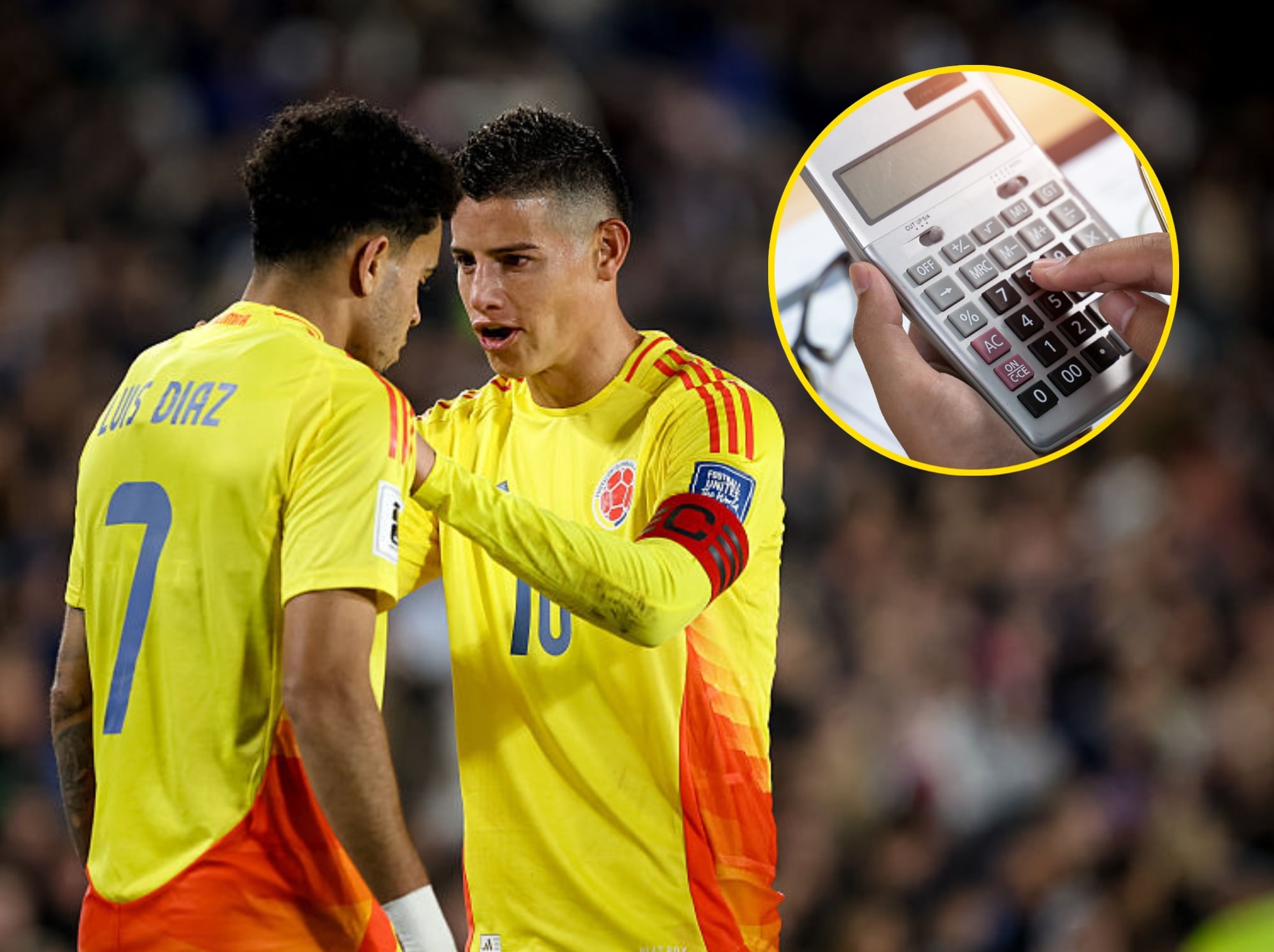 Luis Díaz y James Rodríguez. Fotos: (Photo by Roberto Tuero/SOPA Images/LightRocket via Getty Images) / Getty Images