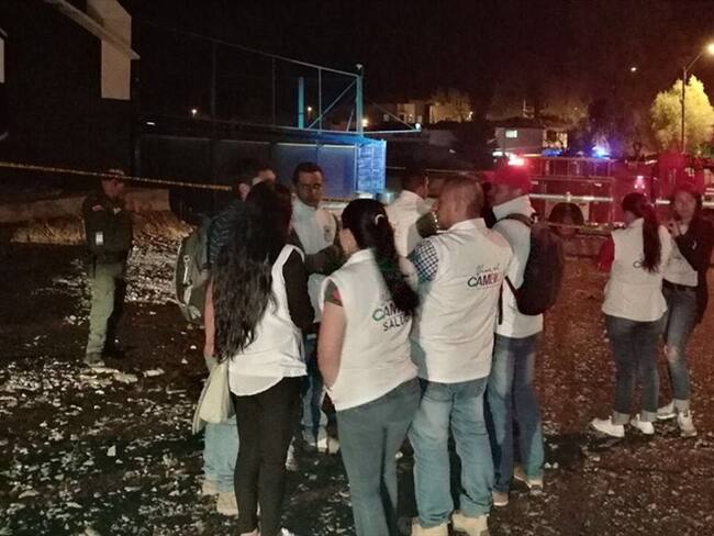 La Policía Metropolitana de Popayán incautó más de 800 kilogramos de pólvora almacenados irregularmente en un container al interior de un reconocido centro comercial de la ciudad. Foto: Alcaldía de Popayán