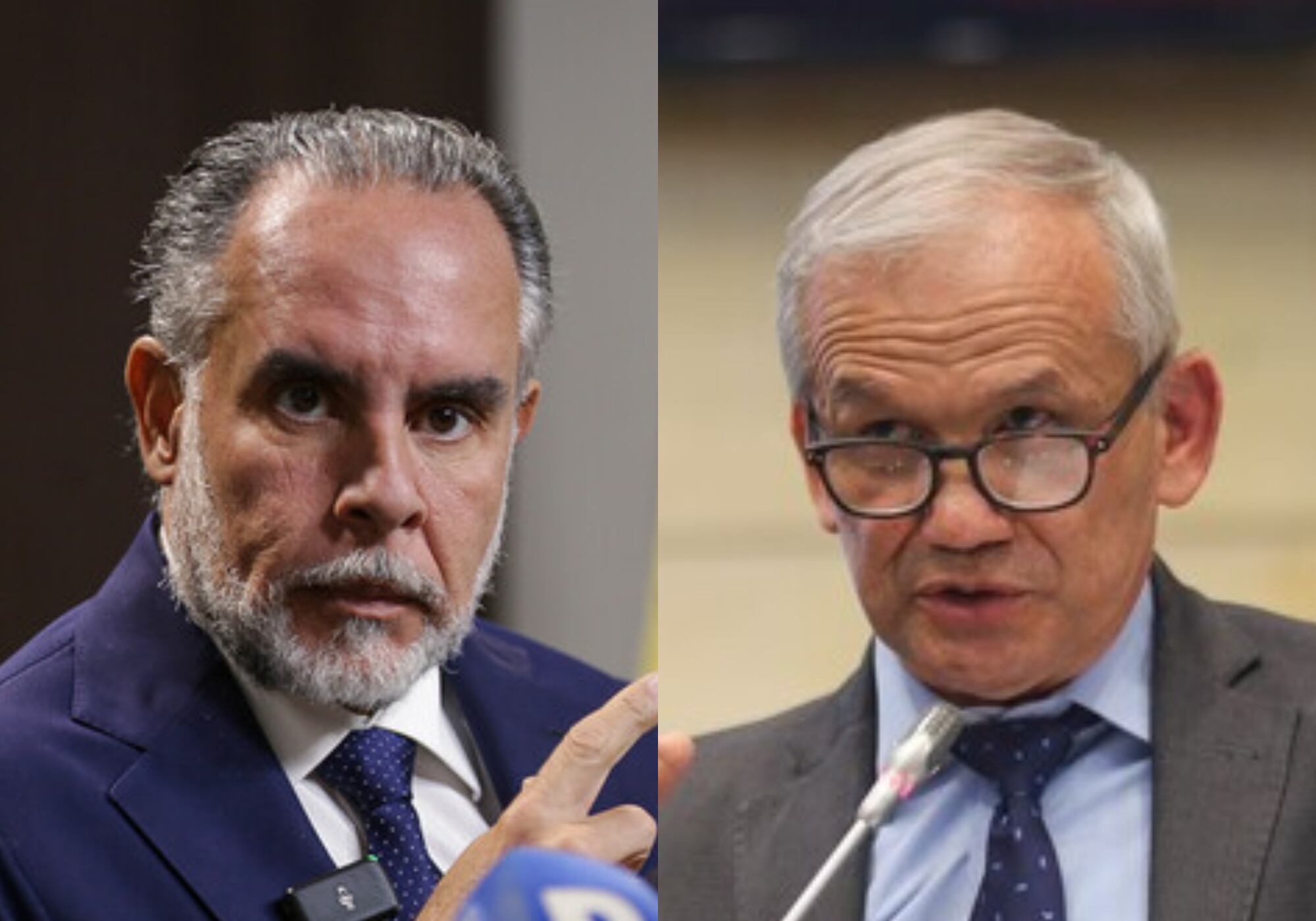 Armando Benedetti y Carlos Ramón González. Fotos: (Colprensa - Cristian Bayona) / (Colprensa-Senado de la República)