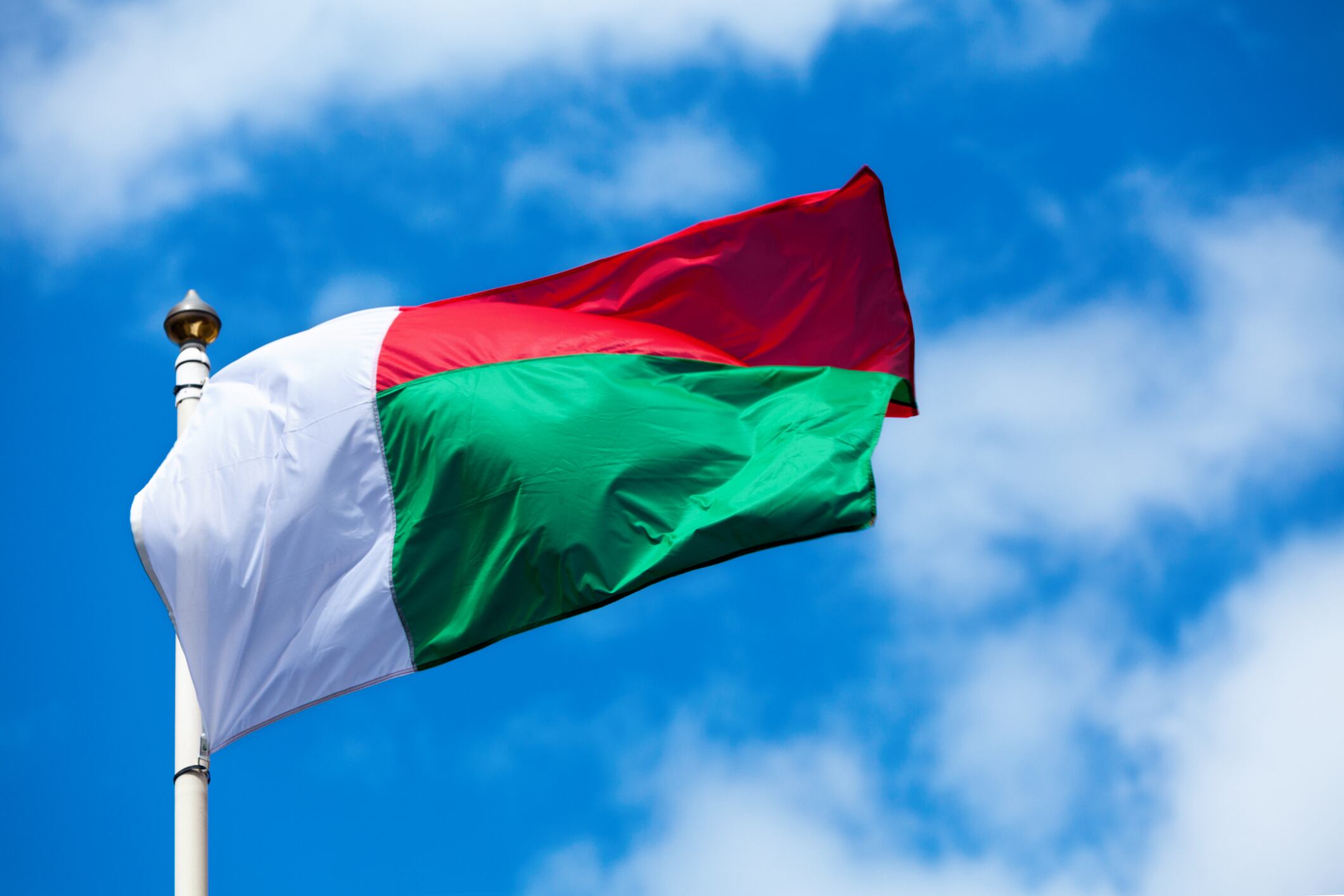 Bandera de Madagascar. Foto: Getty Images.