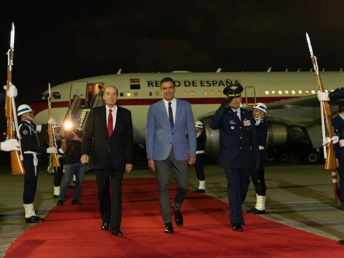Canciller Álvaro Leyva recibió al presidente de España, Pedro Sánchez