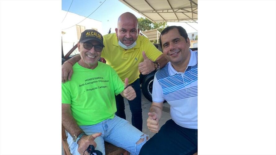 El alcalde William Dau, junto a los concejales Hernando Piña y Wilson Toncel. Foto: Cortesía