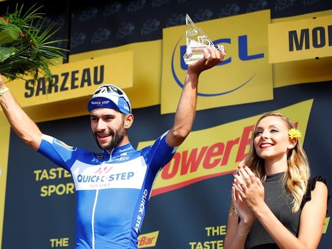 El ciclista colombiano, Fernando Gaviria, ganó la cuarta etapa del Tour de Francia. Foto: Agencia EFE