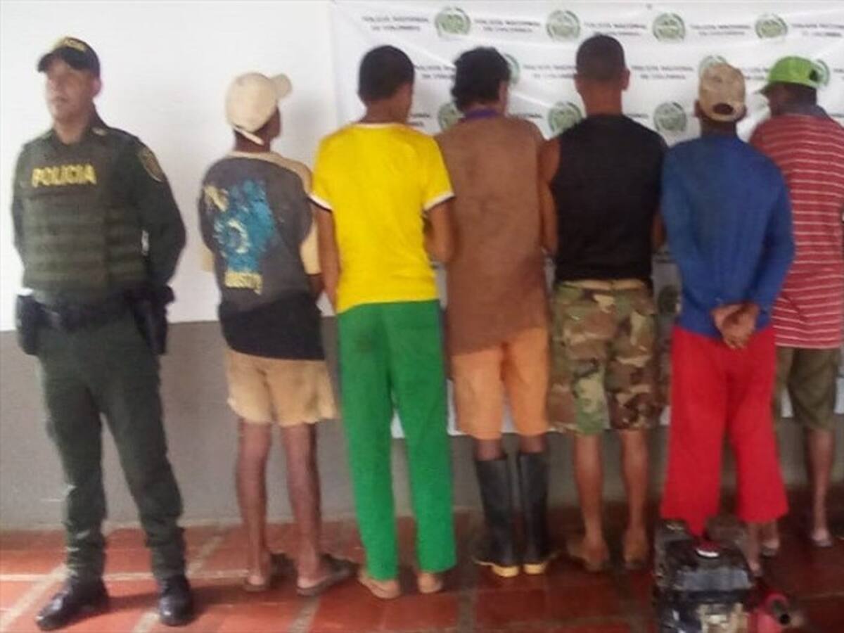 Por minería ilegal, Policía capturó a siete personas en Córdoba