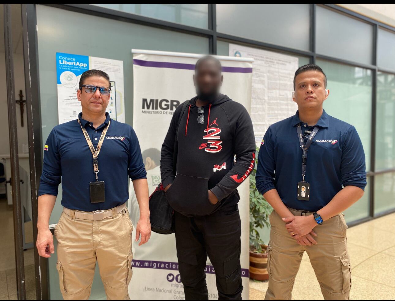 Migración inadmitió a extranjero señalado de ser un posible agresor sexual. Foto: Migración Colombia.