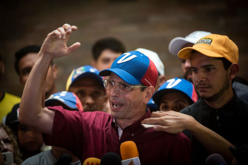 Opositor Henrique Capriles. (Photo by Carlos Becerra/Getty Images)
