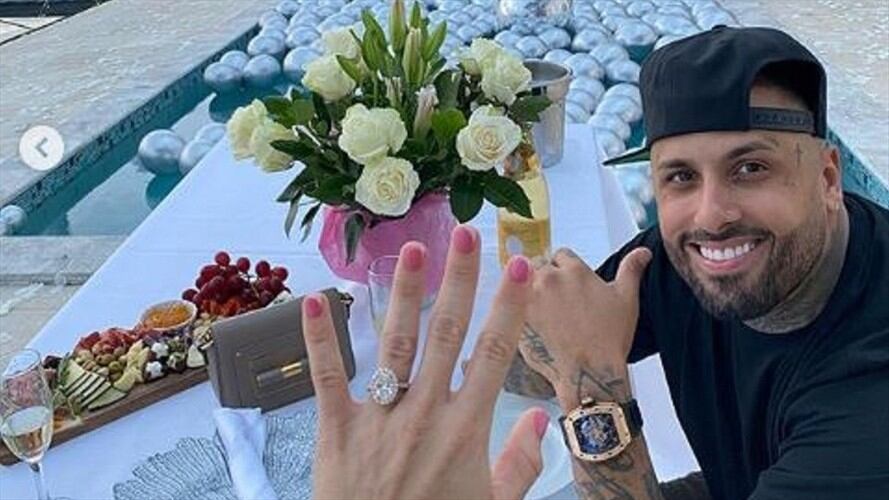 Así fue como Nicky Jam le propuso matrimonio a su novia. Foto: Instagram cydrrose