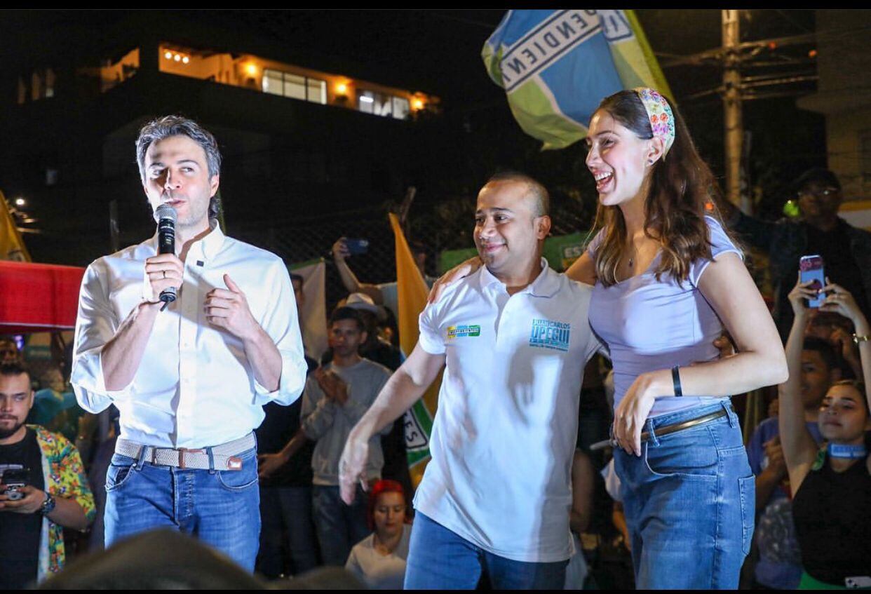 De izquierda a derecha: Daniel Quintero, Juan Pablo Ramírez y Diana Osorio. Tomado de @juanparaal