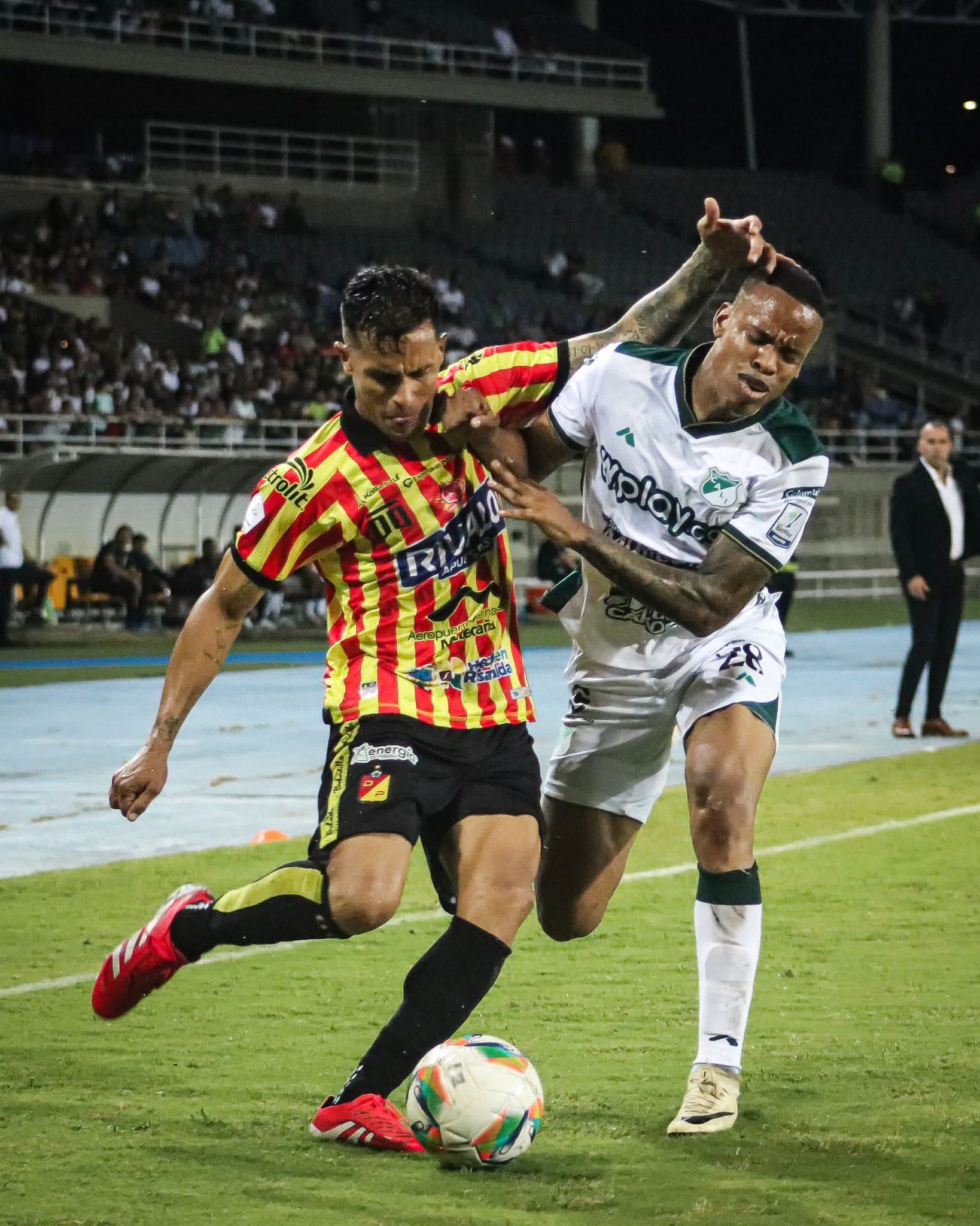 Partido Deportivo Pereira y Deportivo Cali. Foto: @DeporPereiraFC vía X.