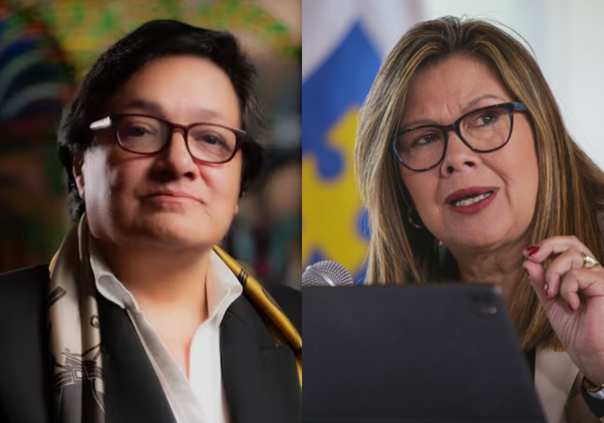 Amelia Pérez y de Luz Adriana Camargo. Fotos: Corte Suprema de Justicia y (Colprensa - Cristian Bayona).